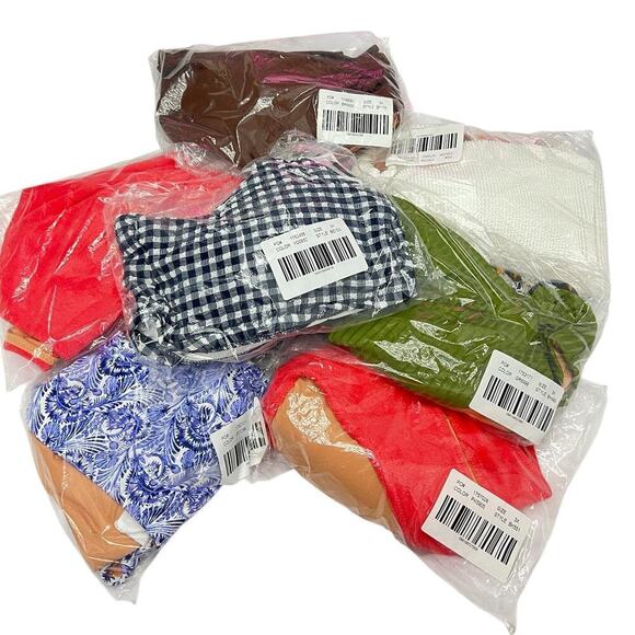 J.Crew Bikini Tops/Bottoms Bundle of 7 Assorted Styles & Colors size 2X/3X NWT - Picture 3 of 3